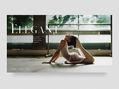Ballet Studio Concept ballet dance serif ui web
