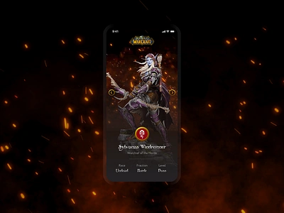 Sylvanas app mobile ui ui worldofwarcraft wow