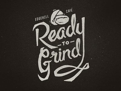 Grind Progress coffee lettering script shirt typography
