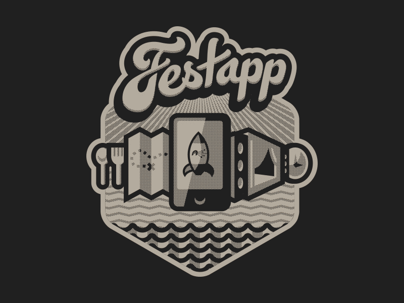 Festapp Printed Shirt aloompa festapp illustration logo nashville shirt
