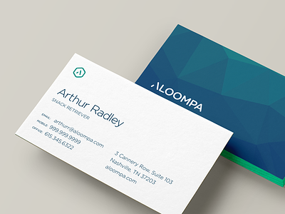 Business Card aloompa boo business card identity nashville tech