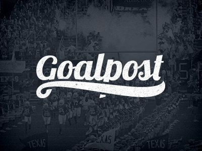 Goalpost logo script sport