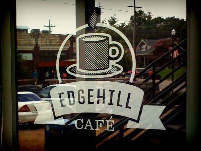 Edgehill Café Signage coffee decal nashville signage window