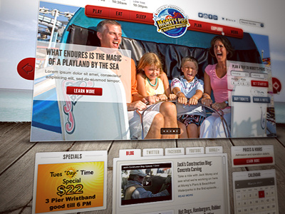 Morey's Piers amusement rides site theme website