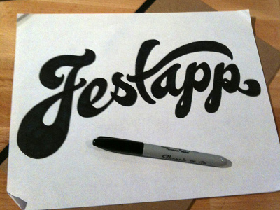 Festapp Lettering illustration lettering logo marker script