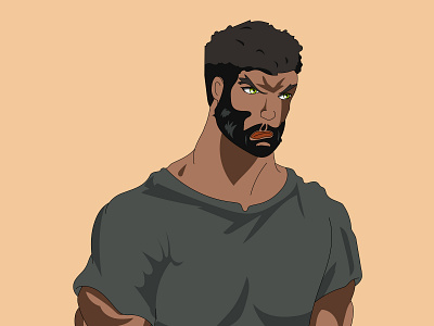 Serious Face Dude build illustration muscle sketch