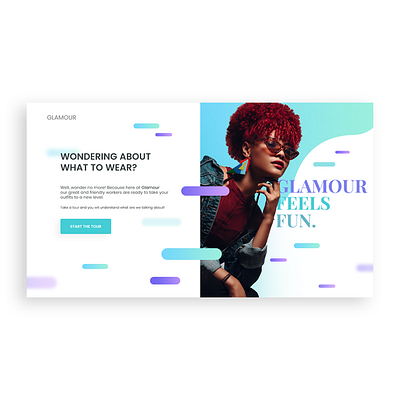 Glamour app clean clothes colors design landing landing page landing page landing logo page purple type typography ui ux web web page web page website white space