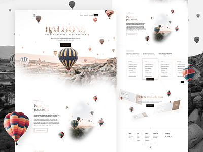 Baloons Festival - Landing Page baloons clean festival homepage interface landing landing page layout page typography ui ux web web design web page webdesign website