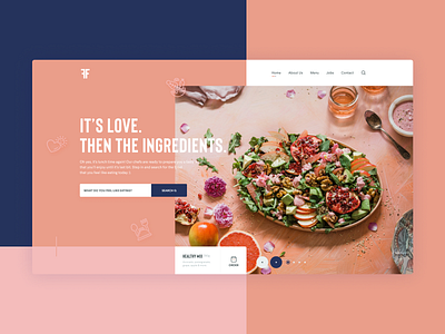 FF. - Food Delivery Website Landing Page clean delivery food landing landing page page ui ux web web page web page website