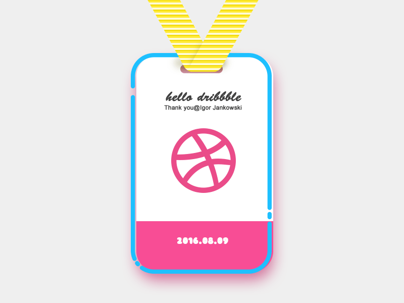 Hello Dribbble card gif hello