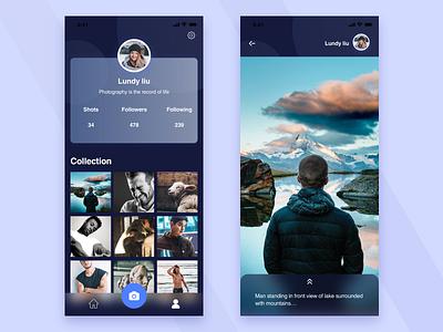 #UI017 profile app interface ui