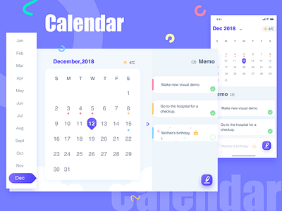 #UI022 Calendar interface ui
