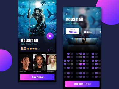 #UI026 Cinema app interface ui