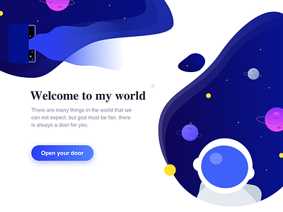 #UI033 Welcome to my world illustration interface