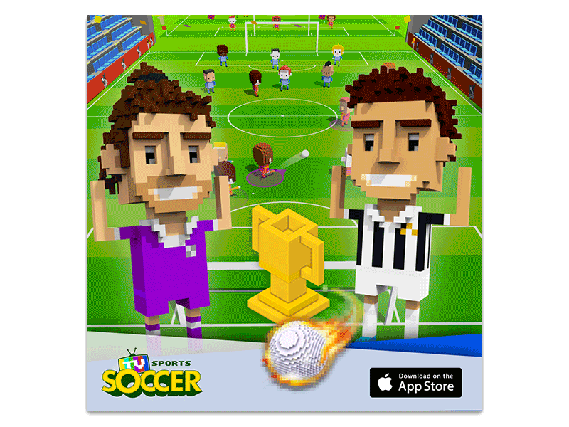 TV Sports Soccer inspired by the UEFA Cup app game ios magicavoxel soccer sports uefa voxel