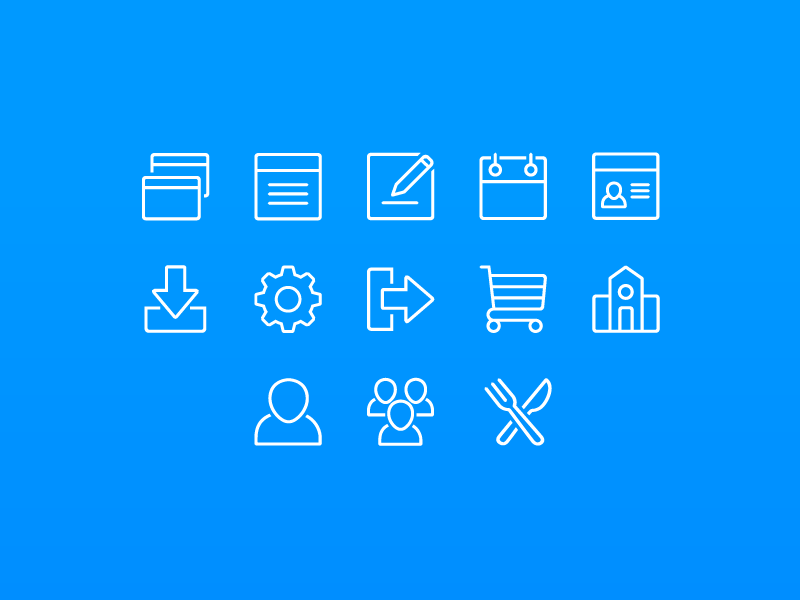 School navigation icons by Amy Thorne for Rant on Dribbble