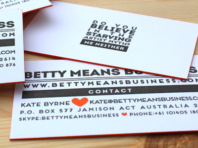 BMB Business Cards business cards letterpress print design