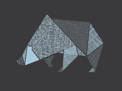 RAWR! animal bear flat shape geometric pattern stylized