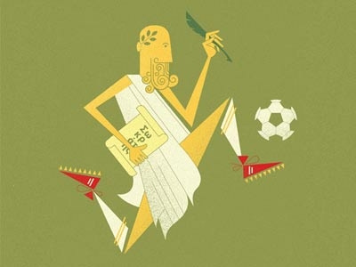Soccerates II greek illustration shirt soccer stylized
