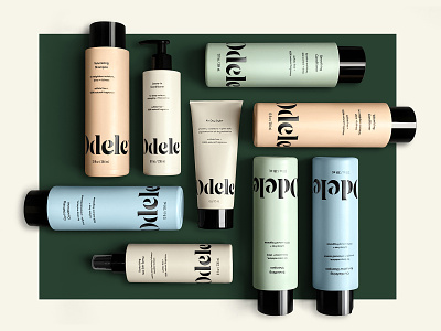 Odele bottle design hair hair care packaging type typography