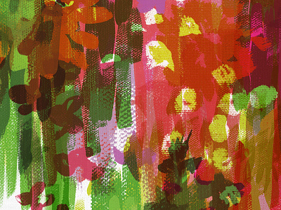 Happy Accident 2 color flowers nature painting texture