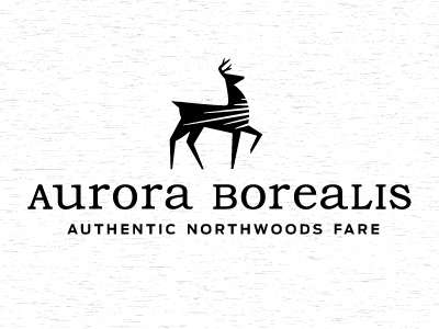 Northern Light 5 logo type shape retro restaurant animal deer light
