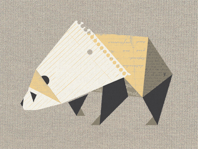 Paper Panda cute geometric illustration panda paper shirt