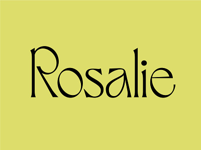 Rosalie art nouveau logotype serif type typeface typography