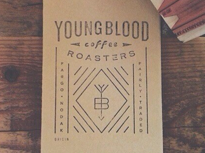 Bag Stamp coffee logo north dakota stamp youngblood