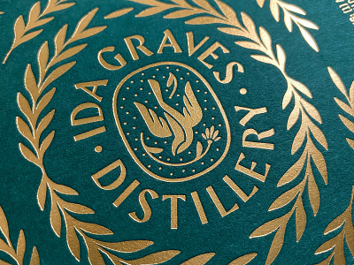 Ida Graves Foil Preview alcohol alcohol branding alcohol packaging branding foil foil stamp gin label packaging spirits whiskey whisky