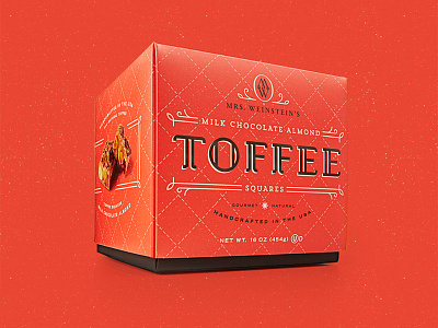 Toffee packaging toffee typography