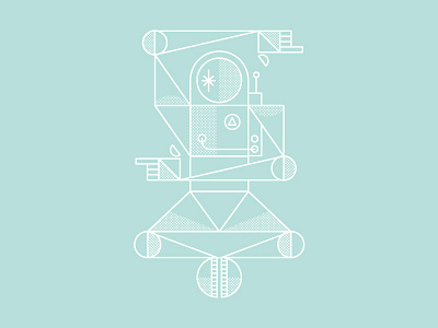 Space Out V2 astronaut geometric illustration shapes space