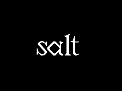 Salt Logotype Studies a chiseled letters logotype salt type typography