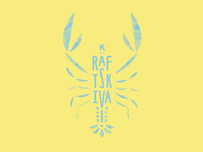 Kräfskiva! Save the Date Illustration animal crayfish geometric summer typography