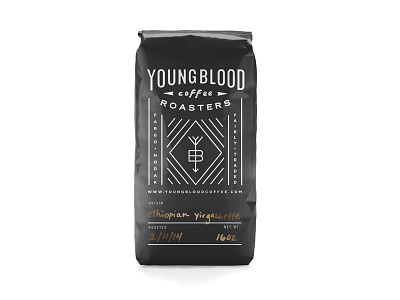 Youngblood Packaging Concept buffalo coffee packaging typography