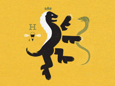 Honey Badger crest honey badger illustration