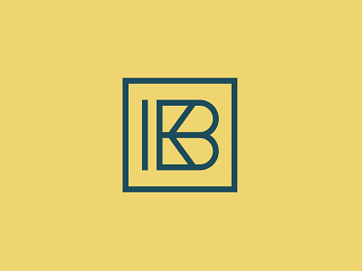 B K logo mark monogram type typography