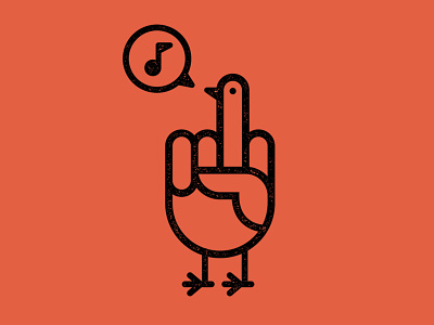 The Bird bird icon illustration middle finger shirt the bird threadless