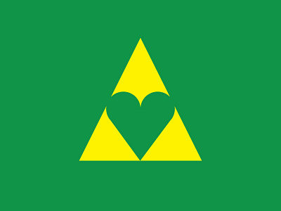 Hyrule Love heart icon triforce video games