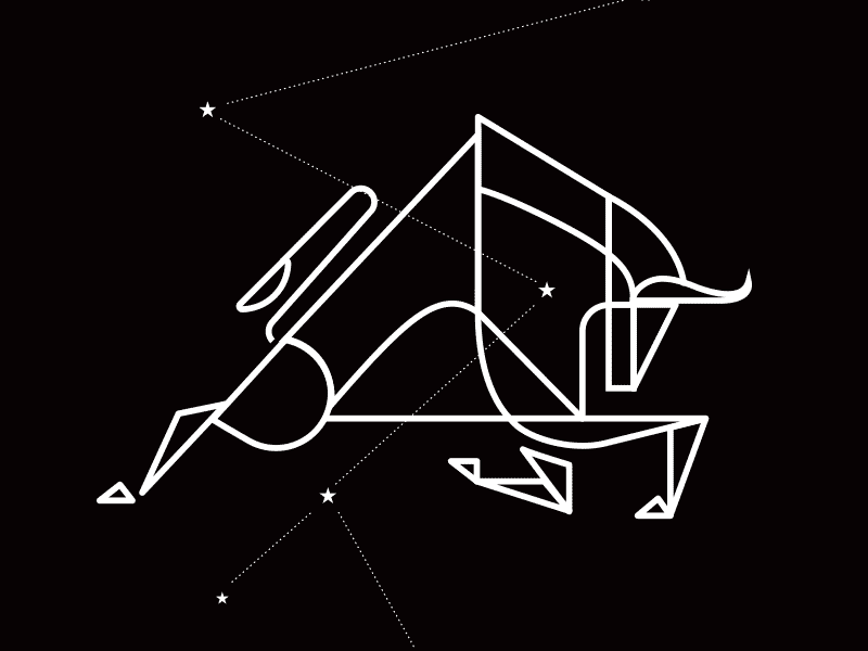 Style Options bull geometric illustration zodiac