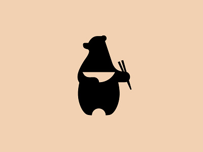 Bear with a Bowl bear logo noodles ramen