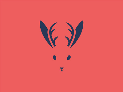 Jackalope bunny hare jackalope minimalism negative space rabbit