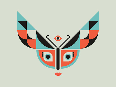 Something butterfly color eye geometric illustration woman