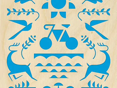 ARTCRANK! 2016 artcrank bike bird cycling deer geometric illustration