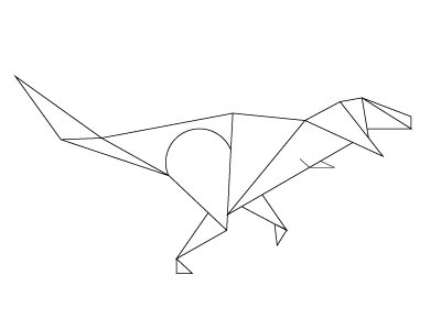 Dino 1 dinosaur illustration lines shapes