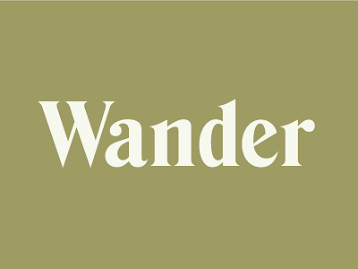 Wander branding identity logotype nature