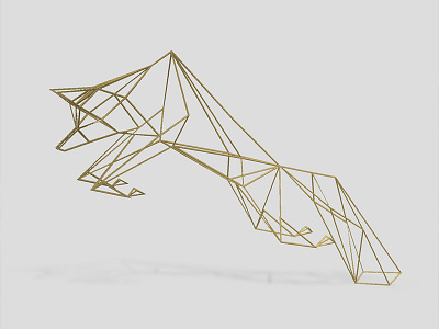 Fox Geo Sculpture fox geometric sculpture