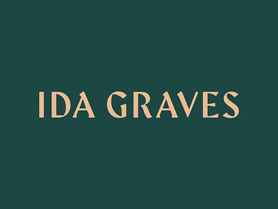 Ida Graves distillery logo logotype typography