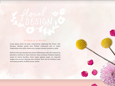 Web layout screenshot floral flower hand drawn type typography website weddings