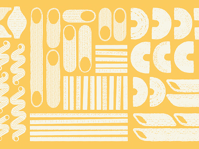 Tasteful Noods food illustration noodles pattern